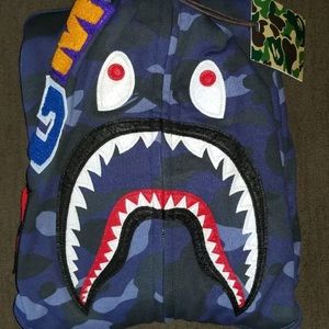 Bape Hoodie Color Camo Shark Full Zip